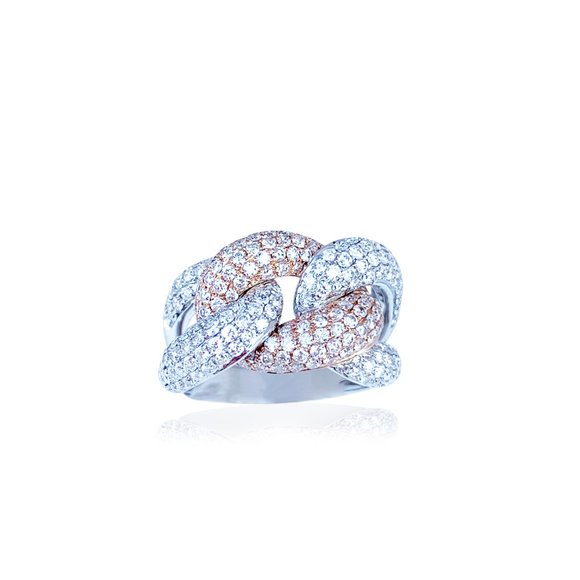 True Two-Tone White and Rose Gold 18K Intertwined - Picture 1 of 4